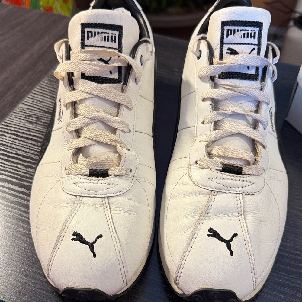 Puma Classic White and Black Sneakers